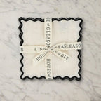 Set of 4 Cream Linen Cocktail Napkins