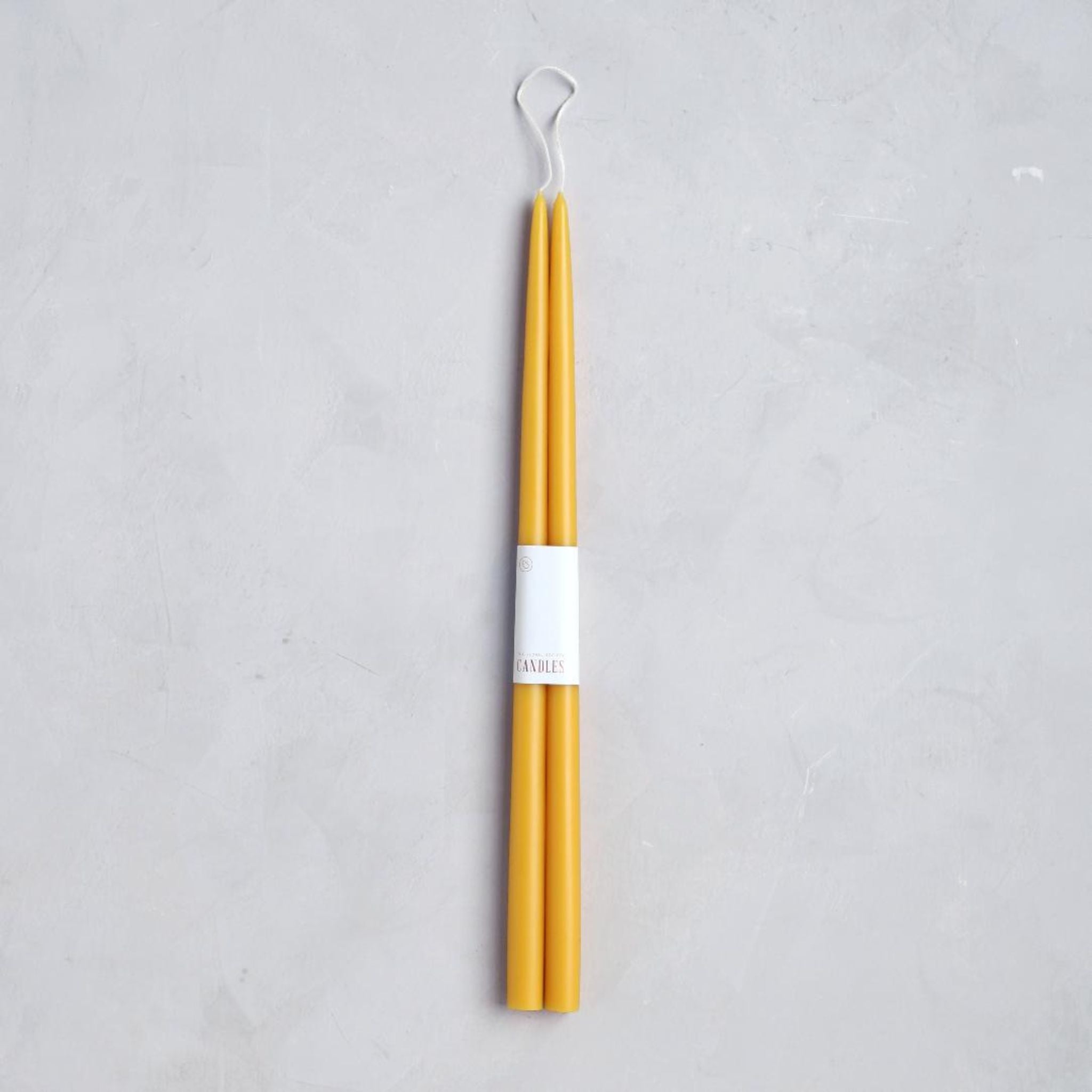 18" Taper Candles, Saffron Yellow