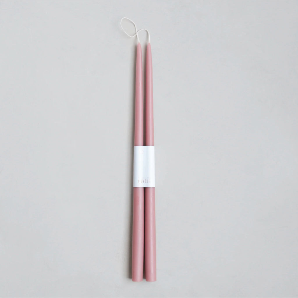18" Taper Candles, Rose