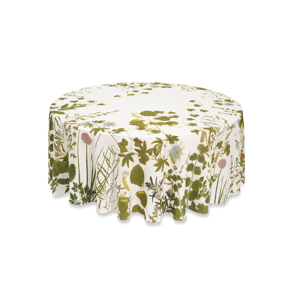 Summerill & Bishop Herb Garden Round Linen Tablecloth