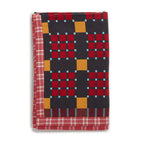 Cotton Jacquard Blanket in Charcoal Marmalade Check