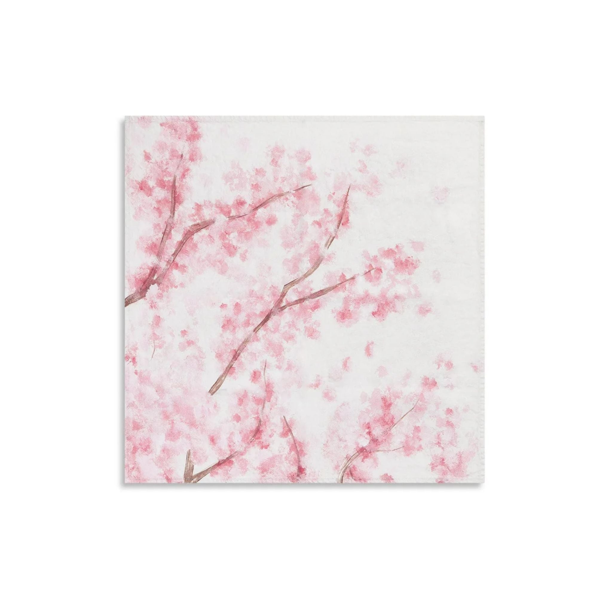 Summerill & Bishop Blossom Linen Napkin in White & Pink