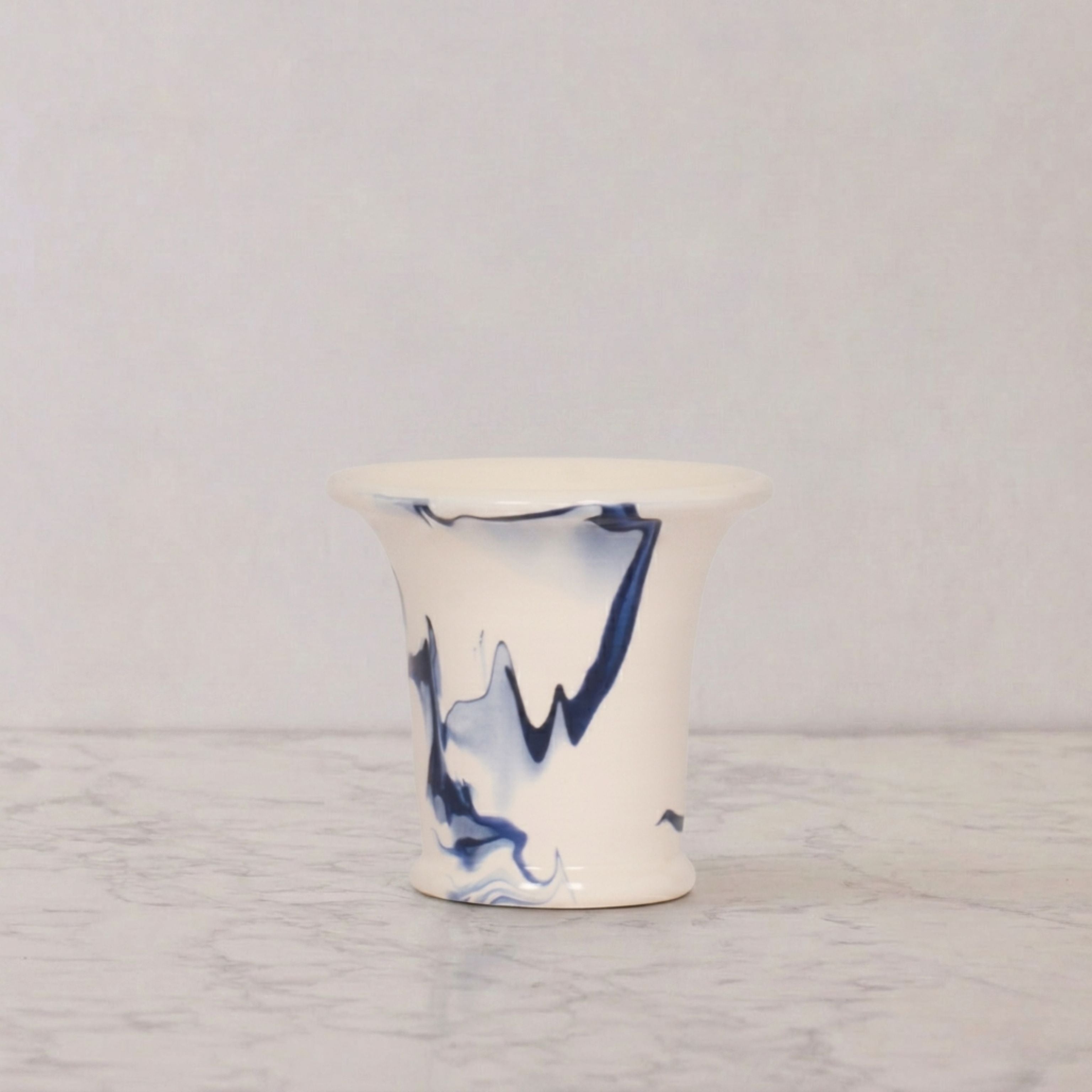 Christopher Spitzmiller Marbled Cachepot, Blue