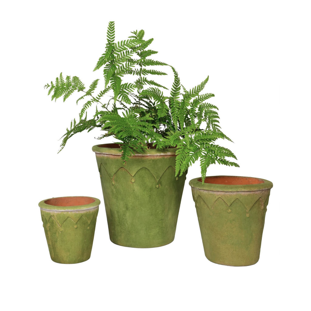 Large Aged Harlequin Terracotta Planter