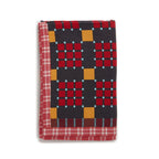Cotton Jacquard Blanket in Charcoal Marmalade Check