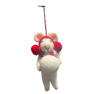 Ear Muffs Felt Mouse Ornament