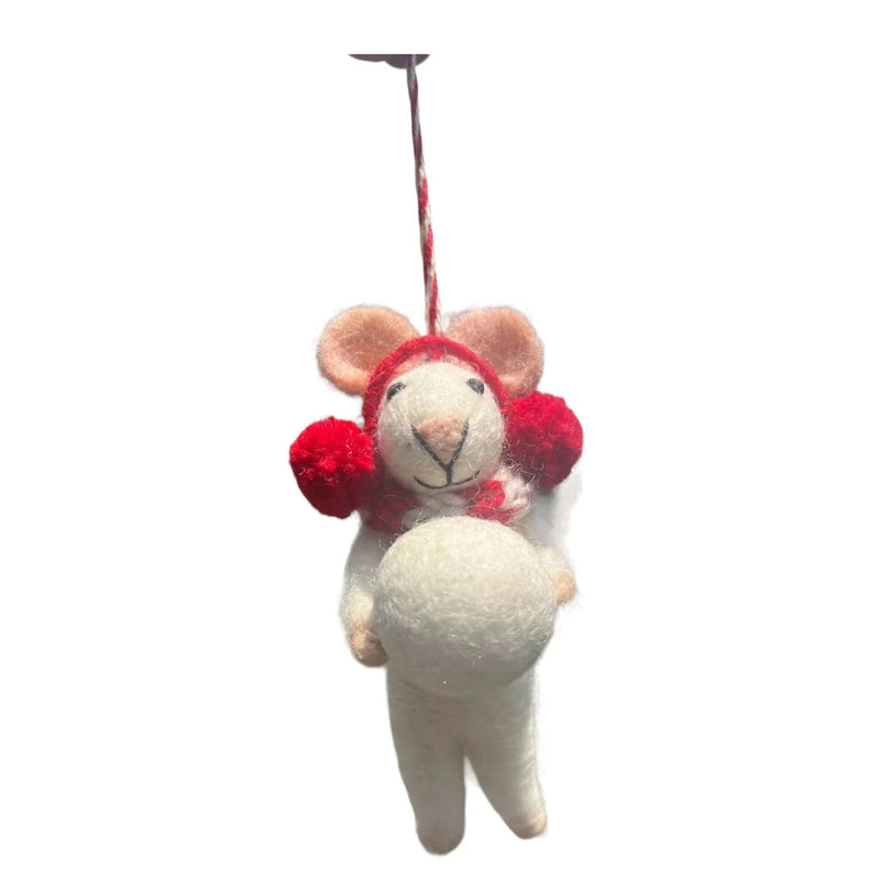 Ear Muffs Felt Mouse Ornament