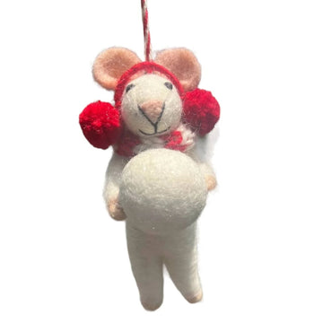 Ear Muffs Felt Mouse Ornament