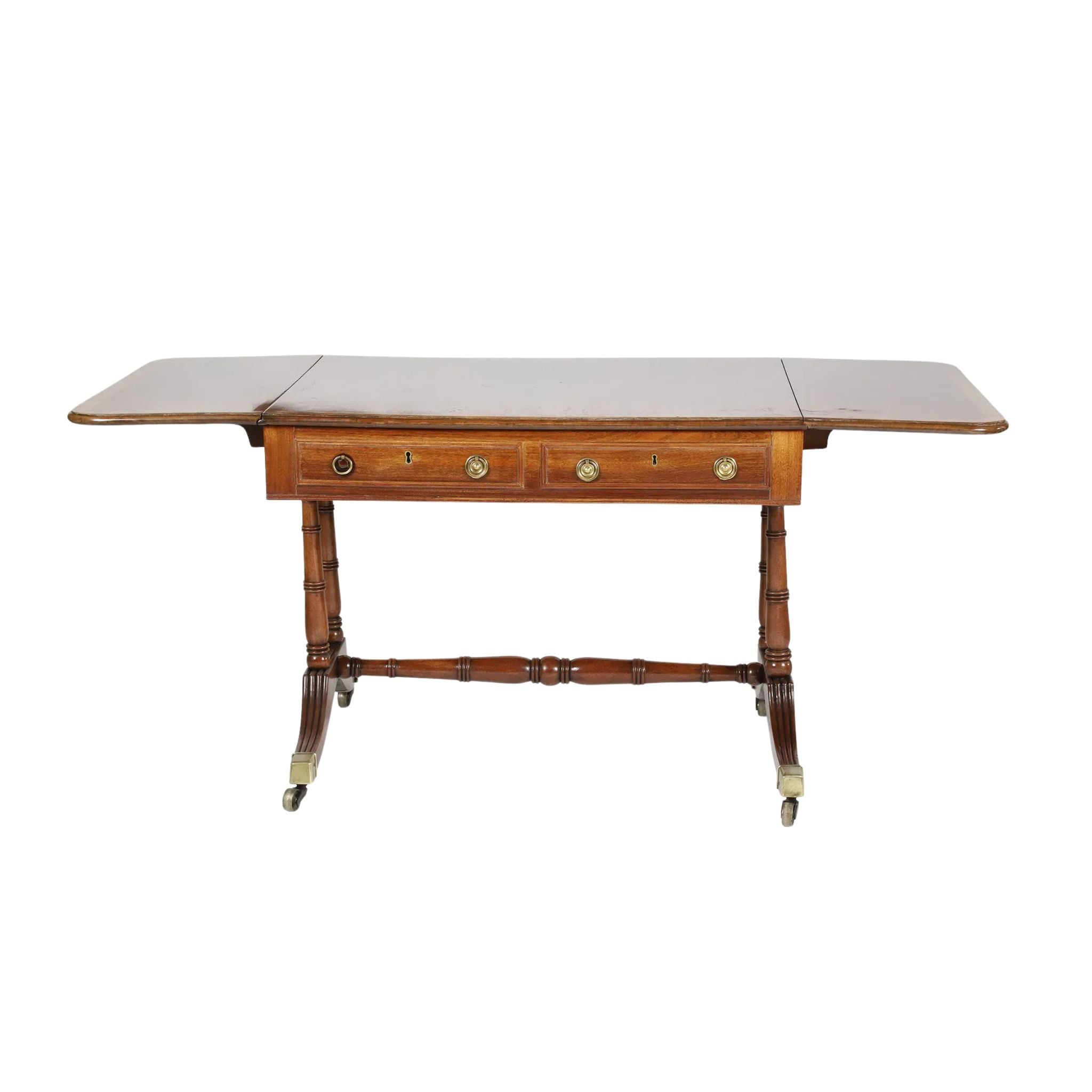 19th Century Regency Mahogany Drop-Leaf Sofa Table/ Desk