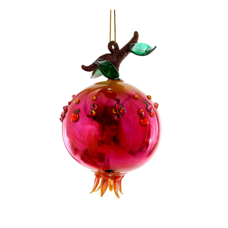 Orchard Pomegranate Glass Ornament