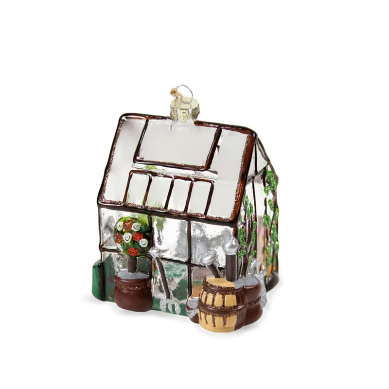 Holiday Greenhouse Glass Ornament