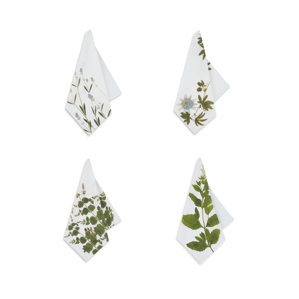 Summerill & Bishop Set of Four Linen Herbarium Tisane Linen Napkins