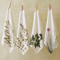 Summerill & Bishop Set of Four Linen Herbarium Gastronomic Linen Napkins