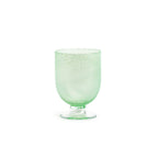 Murano Glass Stemmed Tumbler, Pale Green