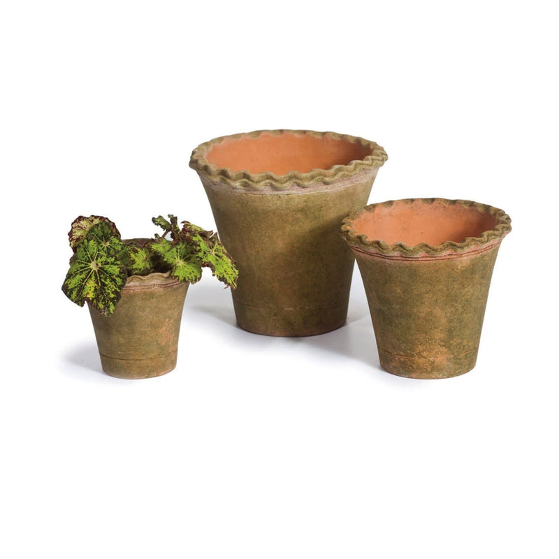 Small Pie Crust Terracotta Planter