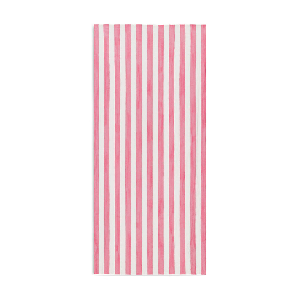 Summerill & Bishop 'Stripe in White & Pink' Linen Tablecloth