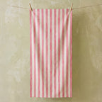 Summerill & Bishop 'Stripe in White & Pink' Linen Tablecloth