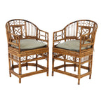 Vintage Chinese Chippendale Bamboo Chair