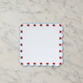 Set of Four Scalloped Heart Cocktail Napkins