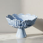 Extra Large Ceramic Leaf Vase, Blue