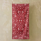 Summerill & Bishop 'African Flower' Linen Tablecloth in Red