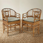 Vintage Chinese Chippendale Bamboo Chair