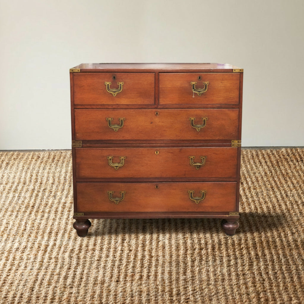 19th Century English Campaign Chest of Drawers