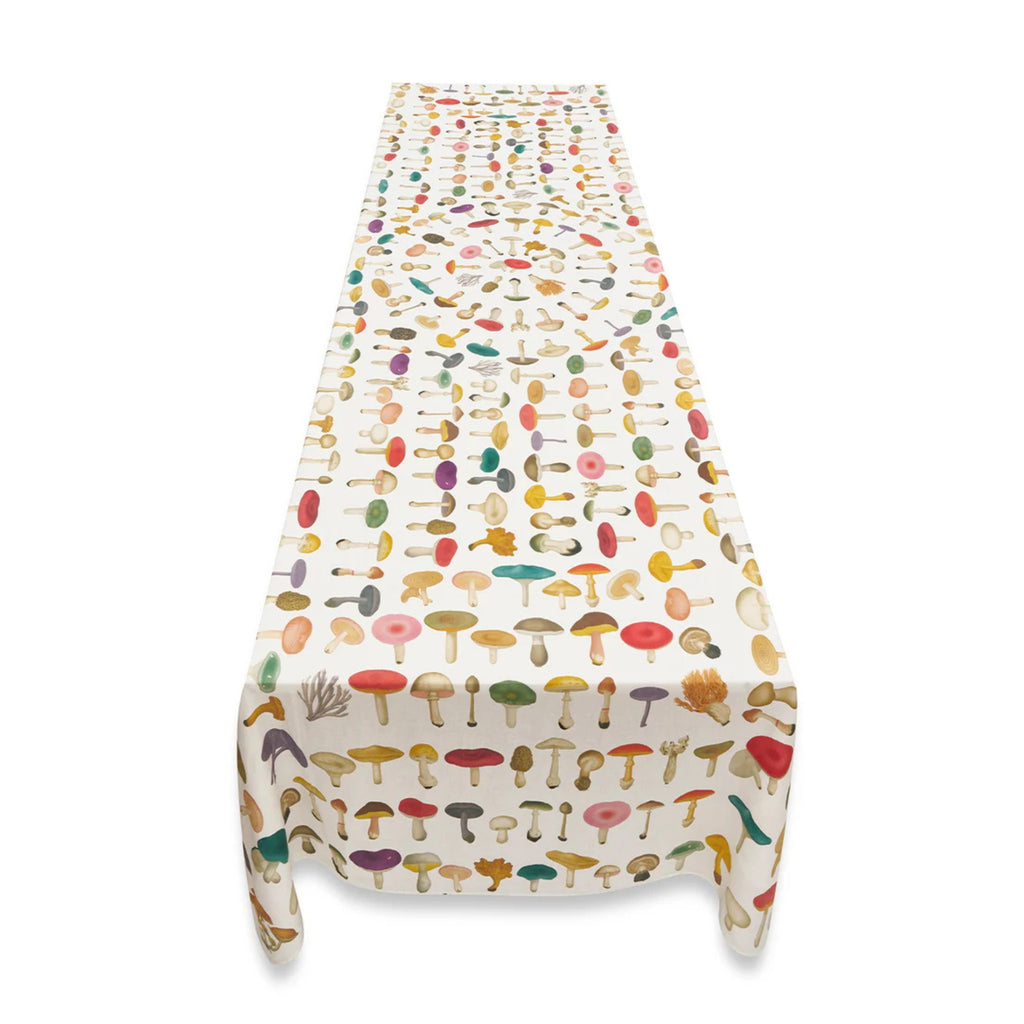 Summerill & Bishop x John Derian White Fungi Mushroom Linen Tablecloth