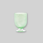 Murano Glass Stemmed Tumbler, Pale Green