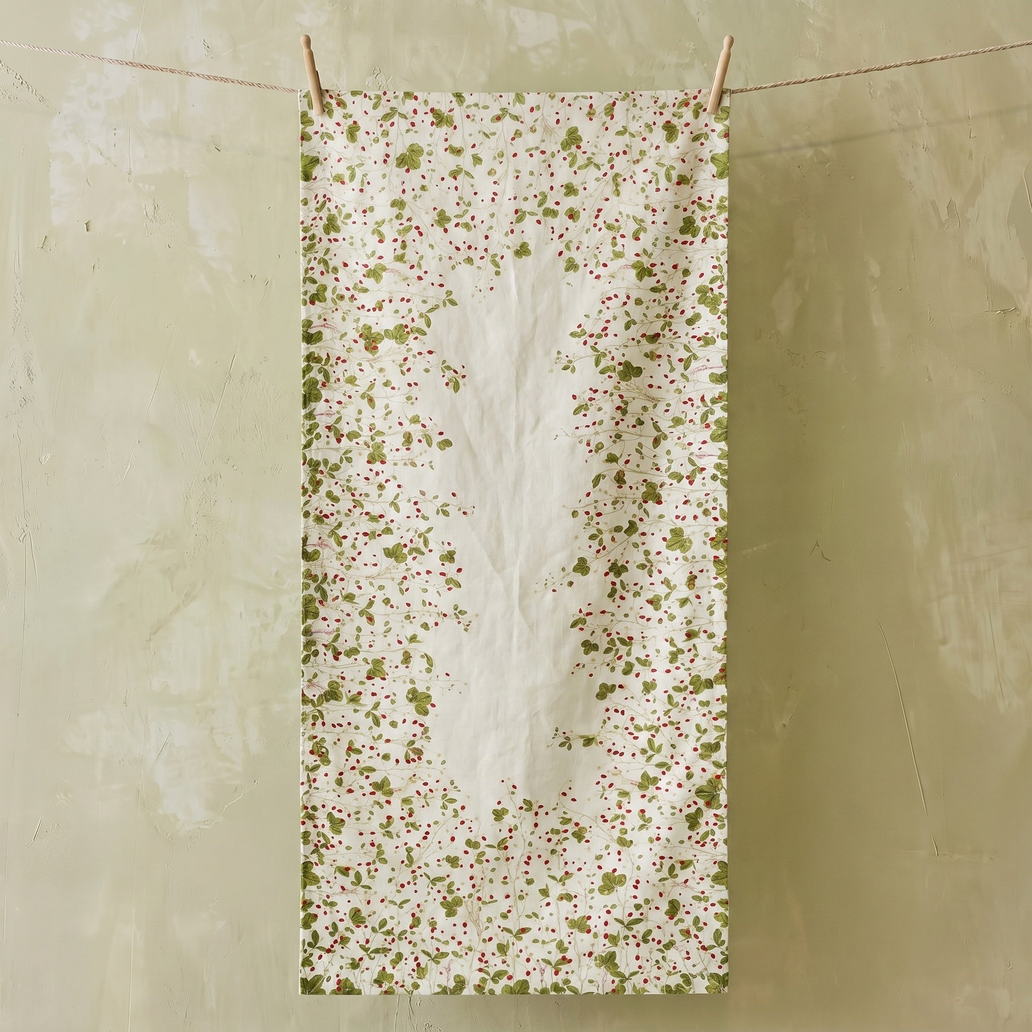 Summerill & Bishop Fraises des Bois Linen Tablecloth