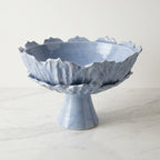 Extra Large Ceramic Leaf Vase, Blue