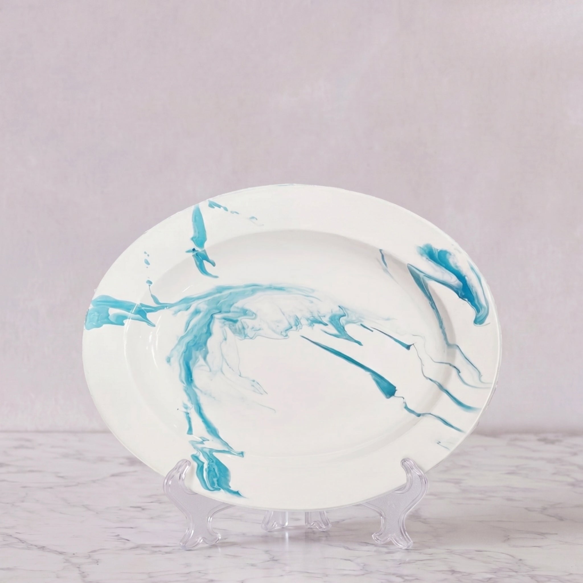 Christopher Spitzmiller Oval Platter, Turquoise