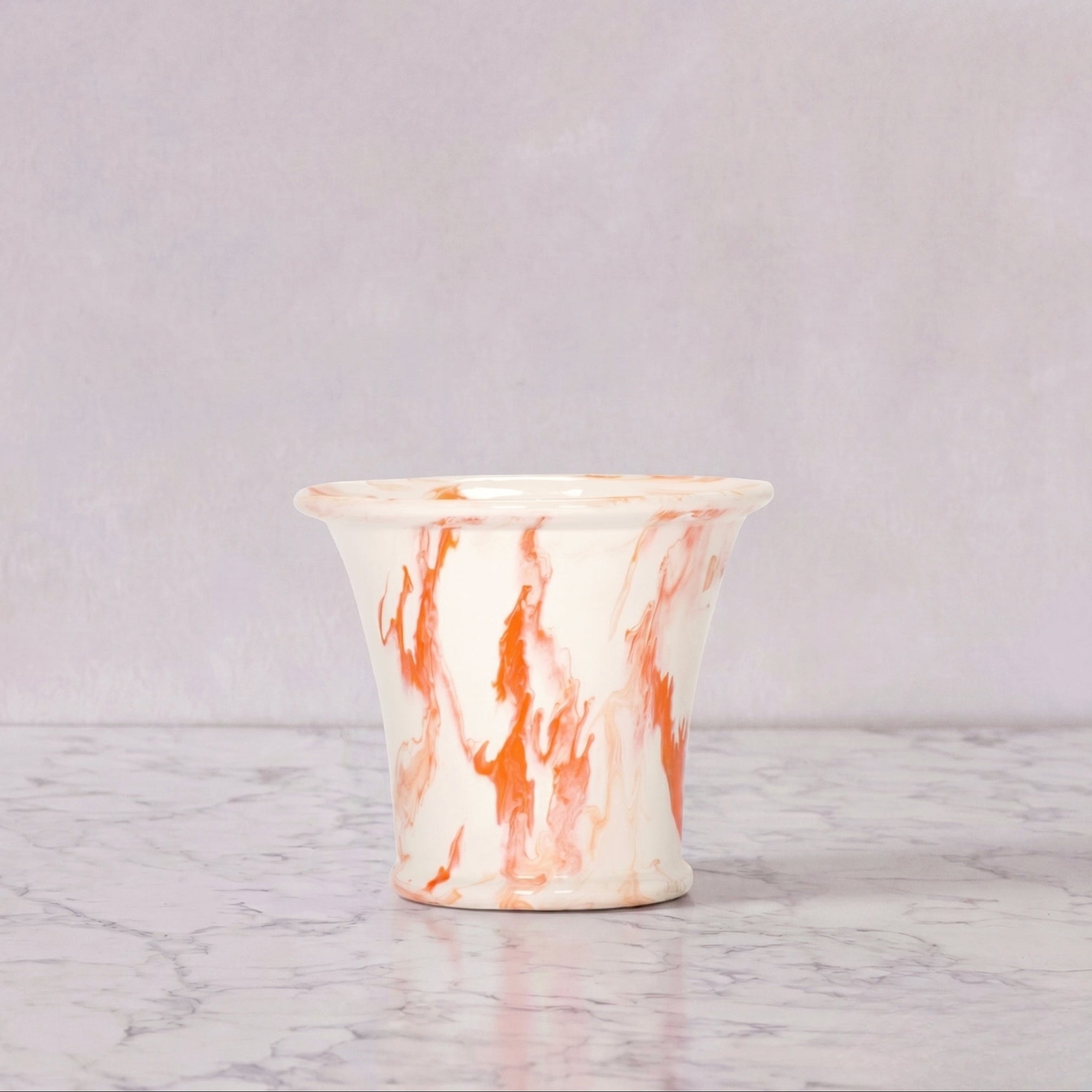 Christopher Spitzmiller Marbled Cachepot, Orange