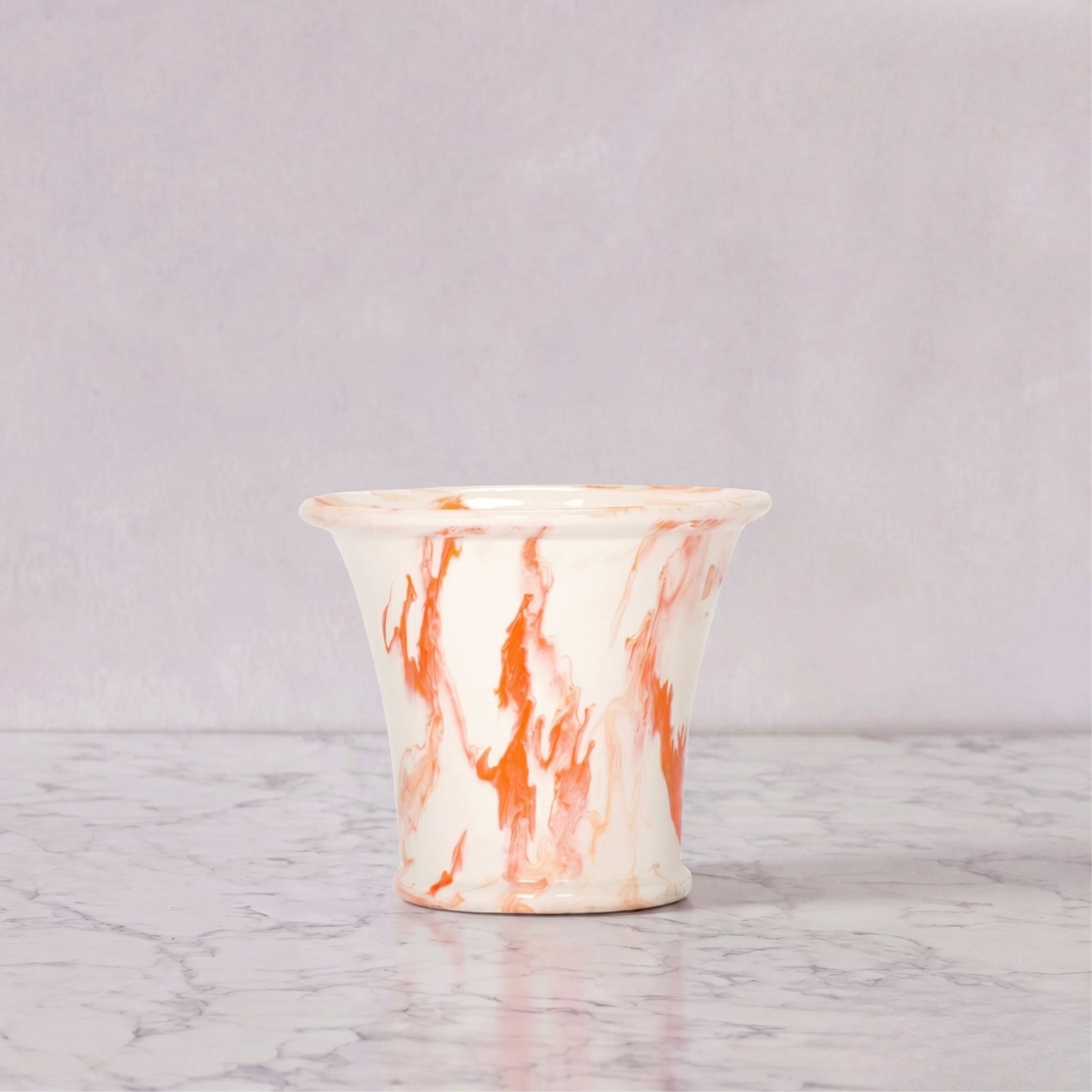 Christopher Spitzmiller Marbled Cachepot, Orange