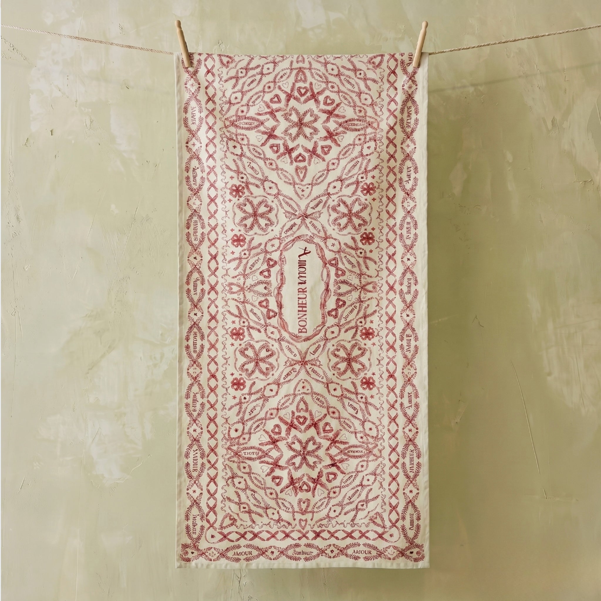 Summerill & Bishop Amour Bonheur Linen Tablecloth