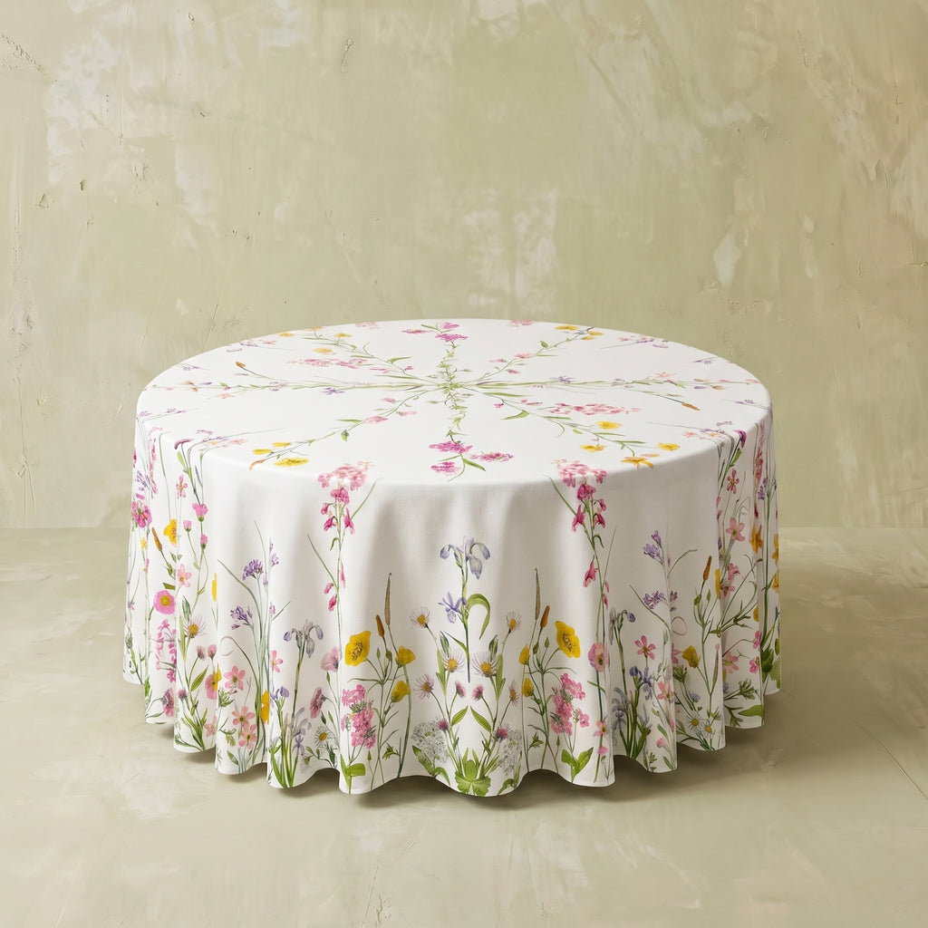 Summerill & Bishop Our June Round Linen Tablecloth