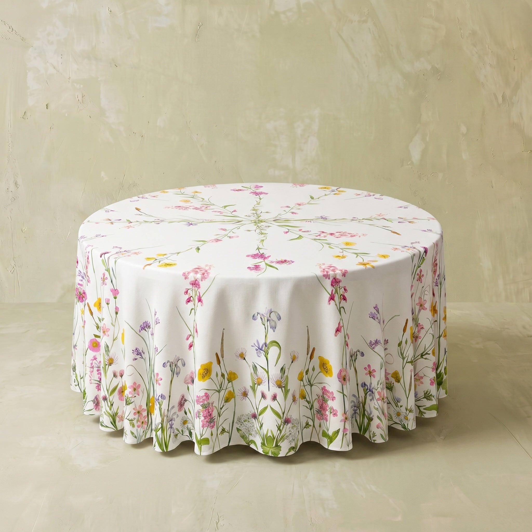 Summerill & Bishop Our June Round Linen Tablecloth