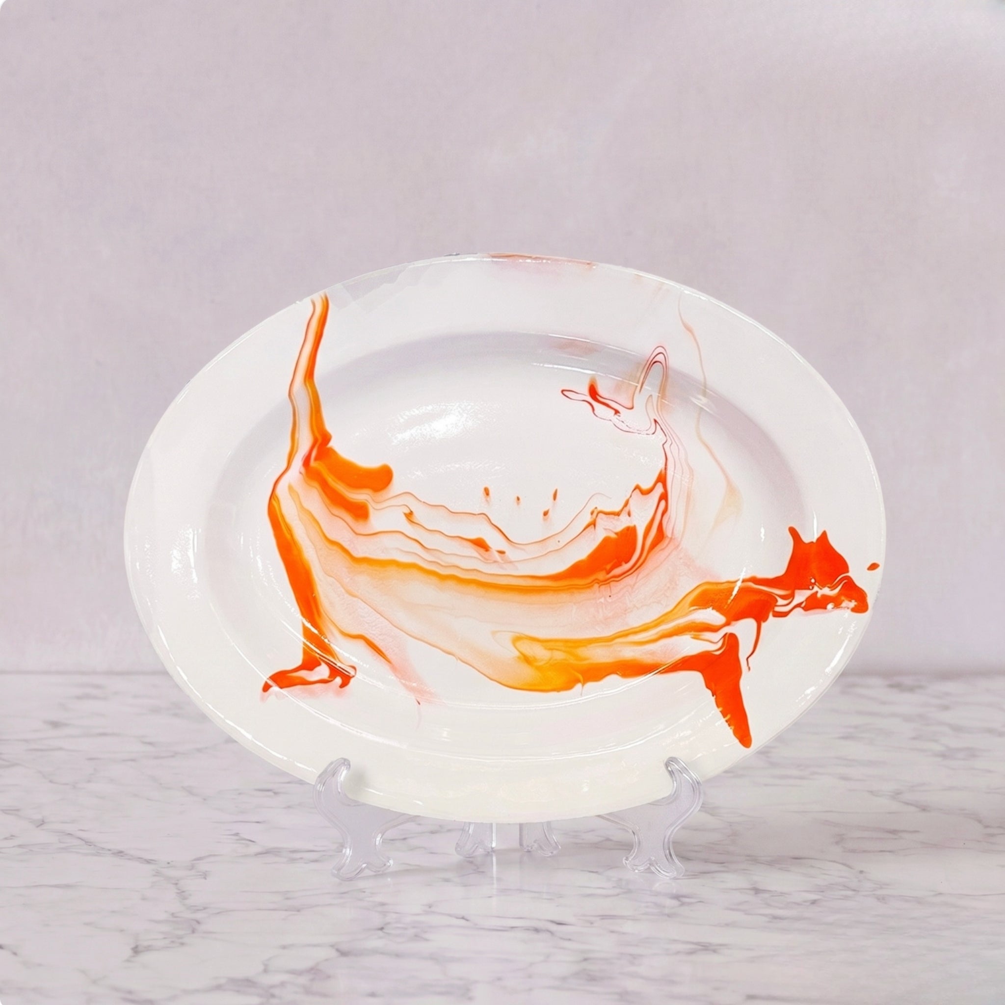 Christopher Spitzmiller Oval Platter, Orange