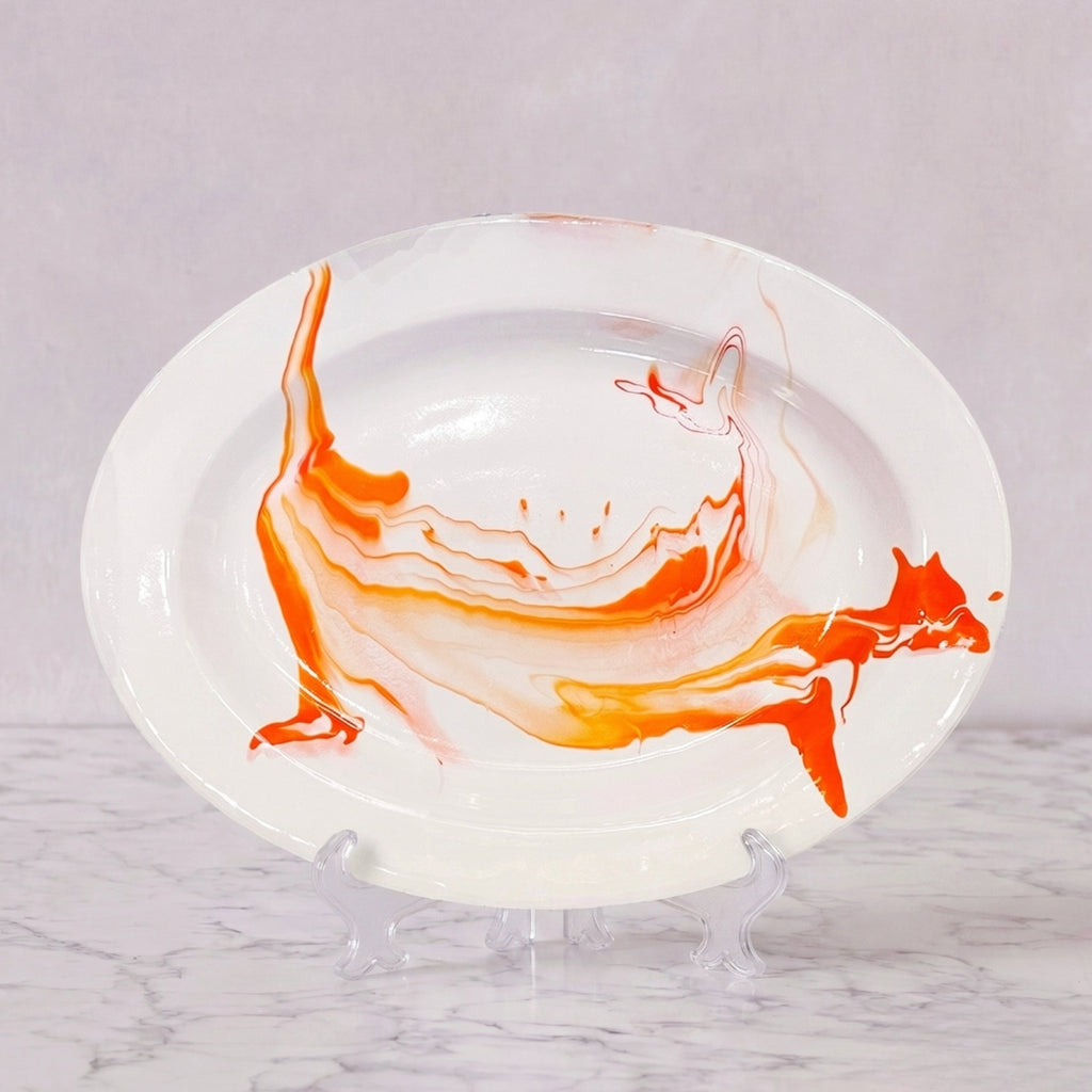 Christopher Spitzmiller Oval Platter, Orange