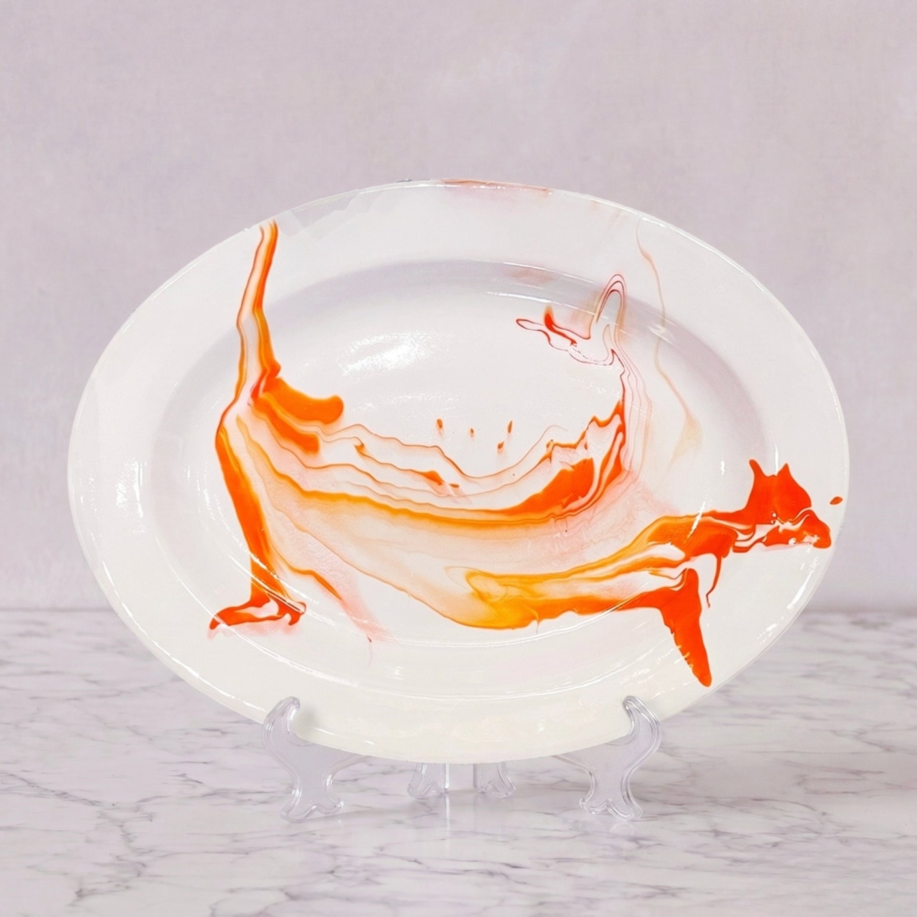Christopher Spitzmiller Oval Platter, Orange