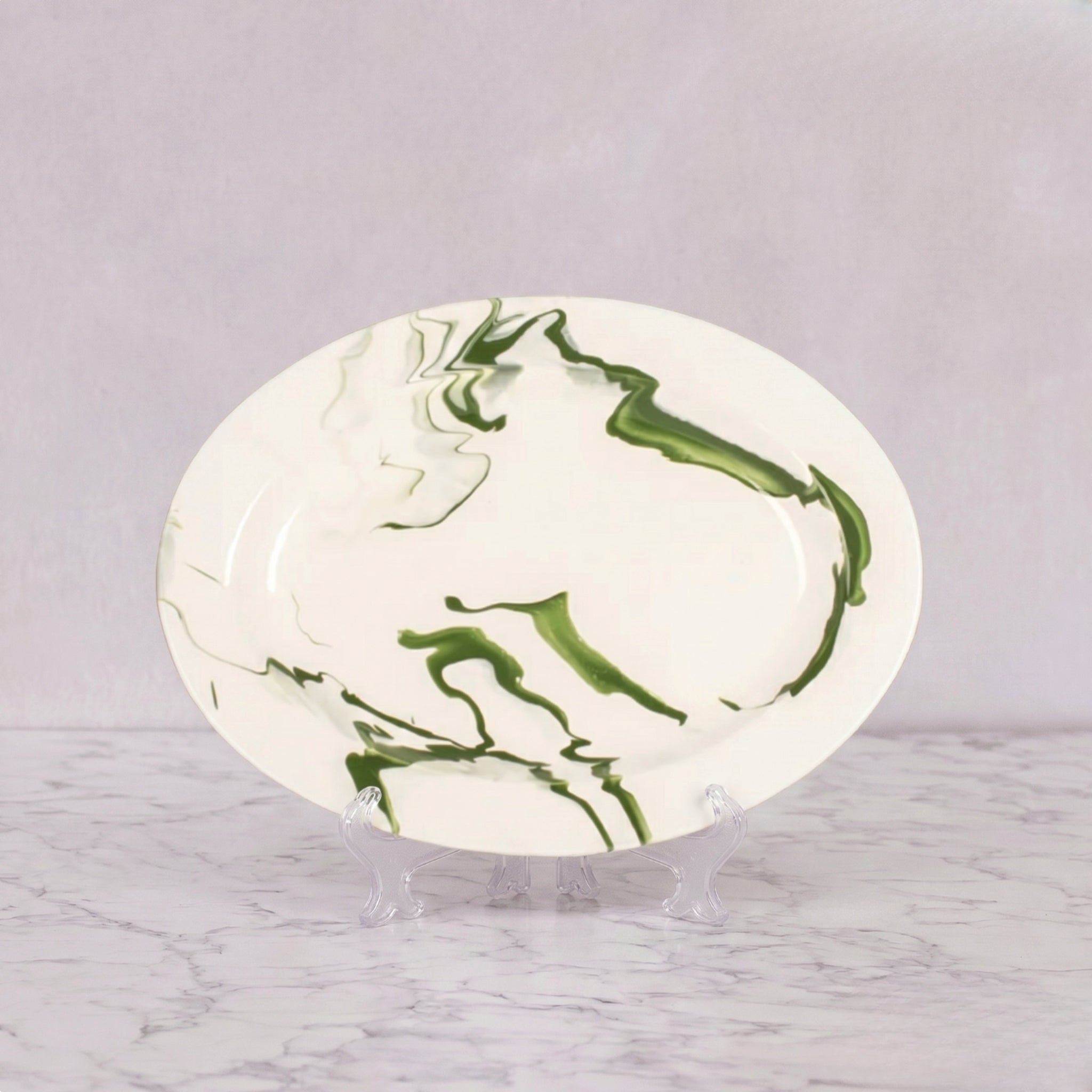 Christopher Spitzmiller Oval Platter, Dark Green