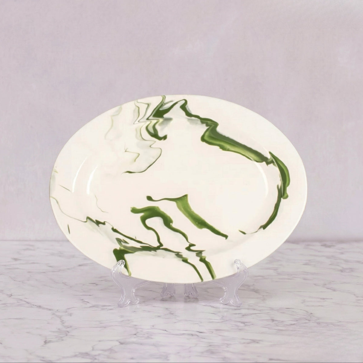 Oval Platter Dark Green