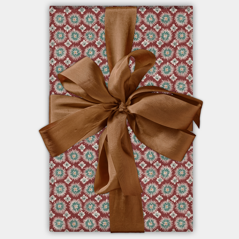 Handmade Wrapping Paper, Urchin Cranberry