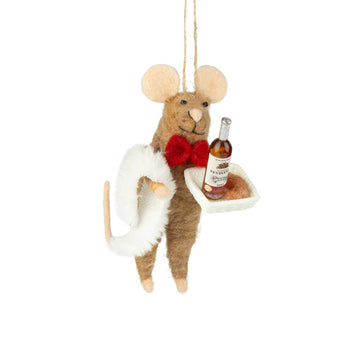 Waiter Felt Mouse Ornament