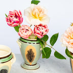 Mochaware Urn Vase, Persimmon