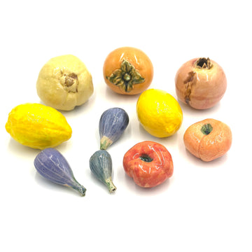 Hand Enameled Ceramic Quince