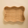 Rattan Scalloped Tray Vera Large Natural
