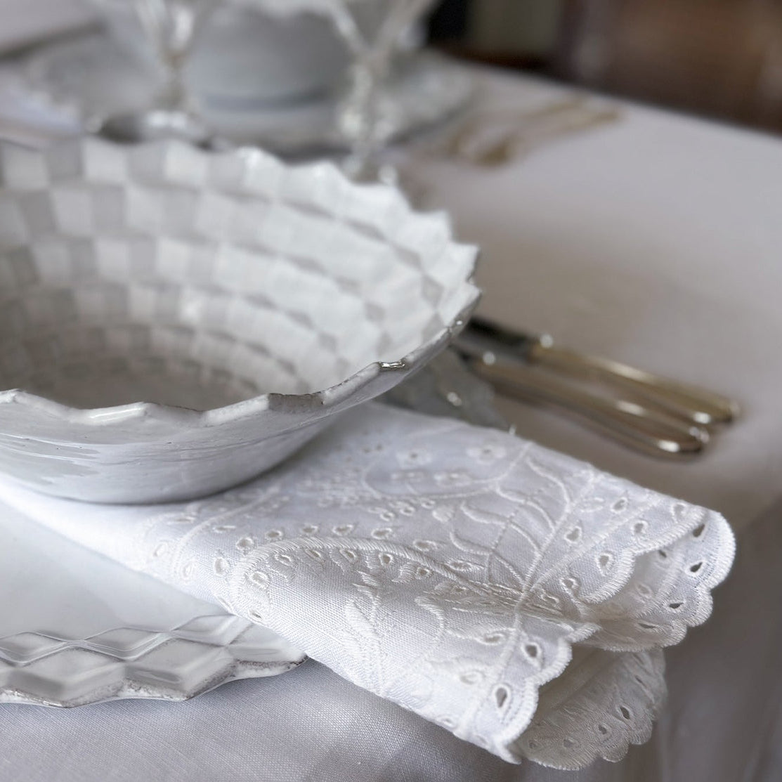 Summerill & Bishop Broderie Anglaise Linen Napkin