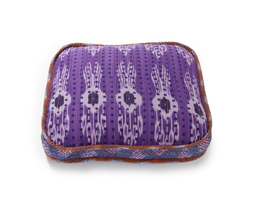 Handblocked Pillow in Indigo Spring Regalia