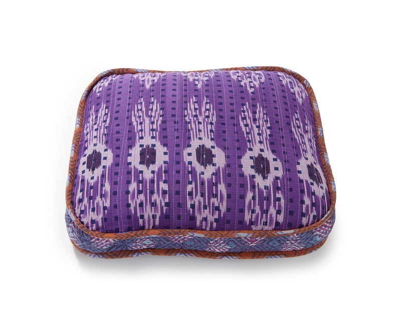 Handblocked Pillow in Indigo Spring Regalia